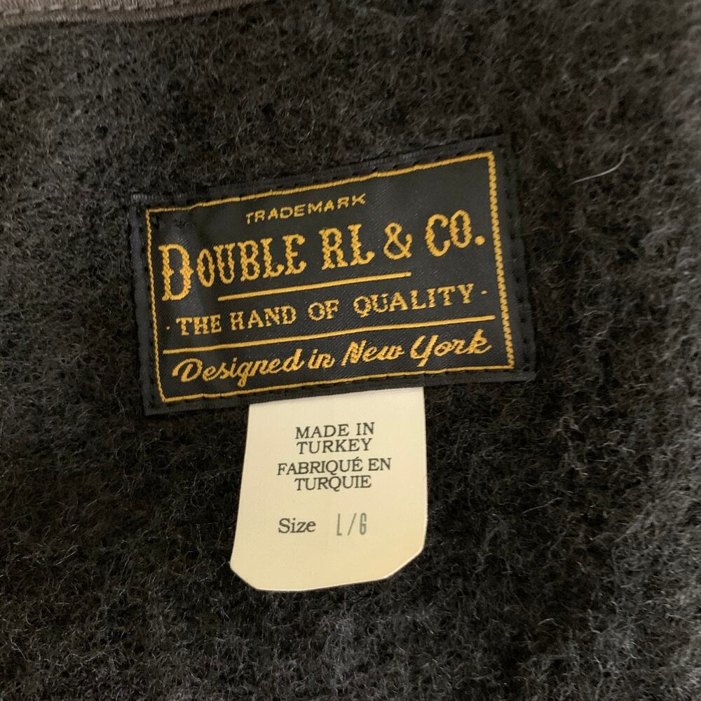 RRL by RALPH LAUREN Size L Green Grey Knit Wool Cotton Snap Button Jacket - Picture 7 of 10